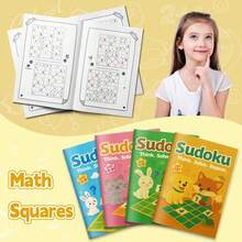 Kids Sudoku Practice Notebook, Fill-In Number Grid Logic Exercises, One Challenge Per Page, Choose Ages 3-6 6-9 9-12 12+ - Sudoku Book - View 2