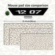 1pc Neutral Beige Leopard Print Extended Mouse Pad, Non-Slip Rubber Waterproof Stain-Resistant Smooth Desk Mat, Suitable For Home Office Laptop Study Gaming Desk Decoration, Fit For Gamers, Office Workers, Students, Girls And Desk Decor Enthusiasts - Multiple Styles - View 2