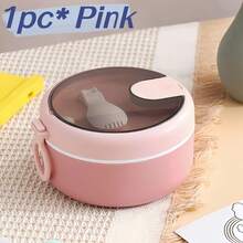 1pc Bento Box With Utensils, Large Capacity Lunch Box, Dishwasher And Microwave , Suitable For Office, Outdoor, School, Picnic, Back To School Supplies - Multicolor - View 11