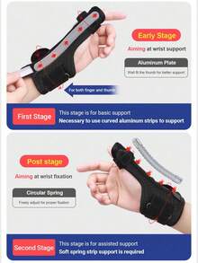 COFOE Adjustable Thumb & Wrist Support Brace, Breathable Mesh Thumb Stabilizer With Removable Aluminum Splint, Soft Fabric And Hook-And-Loop Straps For A Comfortable Fit, Black, Everyday Support - Black - View 3
