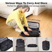 1pc Portable Reusable Vacuum Clothing Storage Bag, Built-In One-Way Air Valve No Pump Compression, Space-Saving Sealed Bag, Suitable For Carry-On Luggage, Backpack And Business Travel - A - View 7