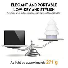 1pc Silicone LED Christmas Tree Night Light USB Rechargeable With 10m Storable String Light & Hook For Kids - A - View 6