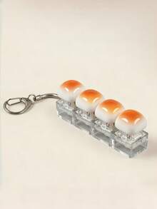 Soft Bread Keyboard Keychain Stress Relief Toy Caramel Bread Keyboard Stress Relief Toy - Crisp Sound, Click To Relieve Stress Toy Keychain - Multicolor - View 8