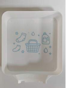 1pc Customized Pattern Heavy Duty Washing Machine Drain Tray Replacement Funnel, Enhance Your Laundry Experience! Multi-Functional Washing Machine Drain Accessory, Washing Machine Outlet Cleaning Tool, Plastic Material, Can Be Used For Washing Machine Outlet Water Storage, Effectively Prevent Laundry Room Floor Overflow, Can Be Used For Bathroom Water Storage, Souvenir For Cleaning And Storage Enthusiasts, Halloween, Christmas, Graduation Season, The Best Drain Tray Gift - Washing Machine Drain Pan (Cartoon Pattern) - View 12