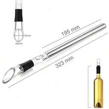 1pc Stainless Steel Cooling Rod - Black Handle Cooling Tool, Suitable For Chilling Drinks, Beverage Cooling Accessory | Elegant | Fashionable Stainless Steel, Gift, Celebration Gift - View 7
