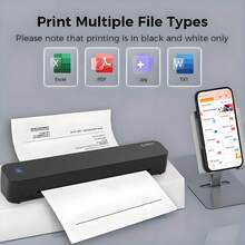 Printer Tanpa Tinta Portabel ORICO-A4, Cetak Hitam Putih, Tidak Membutuhkan Tinta, Terhubung ke Smartphone untuk Mencetak, Mendukung Kertas Termal 210-216mm, Baterai Terintegrasi, Kecepatan Cetak Cepat, Cocok untuk Penggunaan di Rumah, Kantor, dan Luar Ruangan, Ringan dan Portabel - MultiWarna - View 4