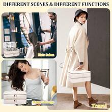 1pc Double Layer Travel Storage Bag, Suitable For Hair Dryer, Flat Iron, Air Styling Tools And Drying System, With Accessory Fixing Strap - Multicolor - View 5
