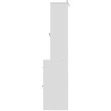 Modern Sideboard For Living Room White 140x38.5x175cm Vitrine - White - View 9