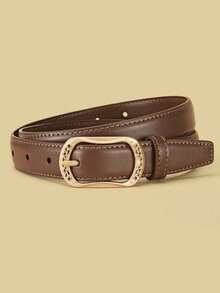 2/1pc New Simple Versatile Pin Buckle Belt For Women, Casual Waist Strap For Student Daily Commute & Jeans - Multicolor - View 10