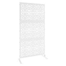 Garden Courtyard Decorative Panels, Privacy Screen Fence Panels, Screens, Private Space Style Tools, Hollowed Out Vertically Placed Privacy Screens - White - View 9