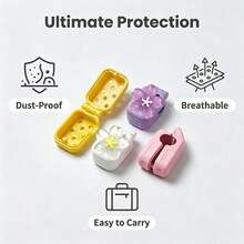 Cherry Blossom Pattern Electric Toothbrush Head Protective Cover, Built-In Ventilation Holes To Keep Toothbrush Head Airy And Dry, Reducing Odors. Creative And Fashionable Toothbrush Head Protective Cover, Toothbrush Protection Function. Lightweight And Essential, Suitable For Home, Dorm, Travel And Daily Use, Vacation Essential, Suitable As Gift For Couples, Friends, Family, Teachers, Travel Enthusiasts, Suitable For Birthday, Back To School, Wedding, Homecoming And Other Occasions, Spring And Summer Essential, Clean And Care For Your Oral Health - Multicolor - View 7