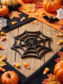 4pcs/1set Halloween Decoration Mats, Halloween Spider Web Decoration Mats, Tabletop Decor, Halloween Trick Or Treat Decoration, Halloween Ornaments, Halloween Room Decor, Party Supplies, Home Decor, Halloween Gift 1pc - Multicolor - View 6