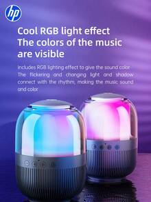 HP---Wireless Bluetooth Speaker BTS05, Glossy Black, Bluetooth V5.4, Type-C Charging Port, Portable Audio, Suitable For Outdoor Camping, Home Gatherings, Party Use. - View 4