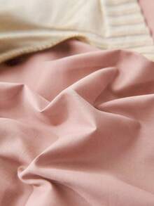 1pc 100% Pure Cotton Grey Pink Fitted Sheet, Deep Pocket Design, Solid Color Soft And Breathable, Suitable For All Seasons, Can Be Used As Mattress Protector, Bed Cover, Fitted Sheet, Soft And Breathable, Suitable For Various Bed Sizes - Twin, Full, Queen, King. Deep Pocket Design, Up To 11.8 Inches (Approx. 30cm), Also Can Be Used As Bed Cover, Fitted Sheet, Student Dorm Bedding. - Dusty Pink - View 5