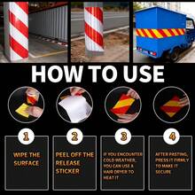 5cm*3 Meters Reflective Warning Tape Waterproof PVC Material Night Sticker Outdoor Use Suitable For Clothing And Trailer Marking (Actual Product Without Paper Core) - Multicolor - View 1