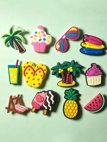 GCYCHENG Summer Holiday Style Beach Theme Shoe Accessories DIY Detachable Shoe Buckle Sun Beach Creative Street Shoe Decoration Christmas Gift Ornament - Multicolor - View 10