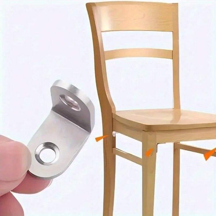 30pcs L-Shaped Right Angle Corner Brackets, Triangular Support Fixing Brackets For Cabinet Shelves, Furniture Tables, Chairs, Storage Racks, Wood Board Splicing Connectors, Furniture Board Right Angle Installation Accessories, Shelf Load-Bearing Fixing Connectors - Silvery - View 4