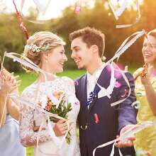 3/5件組婚禮緞帶魔杖仙女棒，多色蕾絲緞帶附鈴鐺，草坪婚禮節慶派對用品，緞帶流蘇魔杖慶祝用品 - 多色 - 查看 5