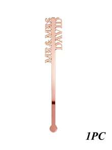 1/10/20pcs Personalized Wedding Drink Stirrers, Customized Name Stir Sticks, Customized Name Cocktail Sticks, Suitable For Weddings, Bachelor Parties, Any Celebration, Glass Decor And Cocktail Bar Accessories, Engagement Party Stir Sticks, Valentine's Day Gift, Gift For Him/Her - Multicolor - View 20