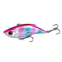 5pcs ABS Hard Plastic Lures With Realistic 3D Eyes, VIB Fishing Lures - Multicolor - View 4