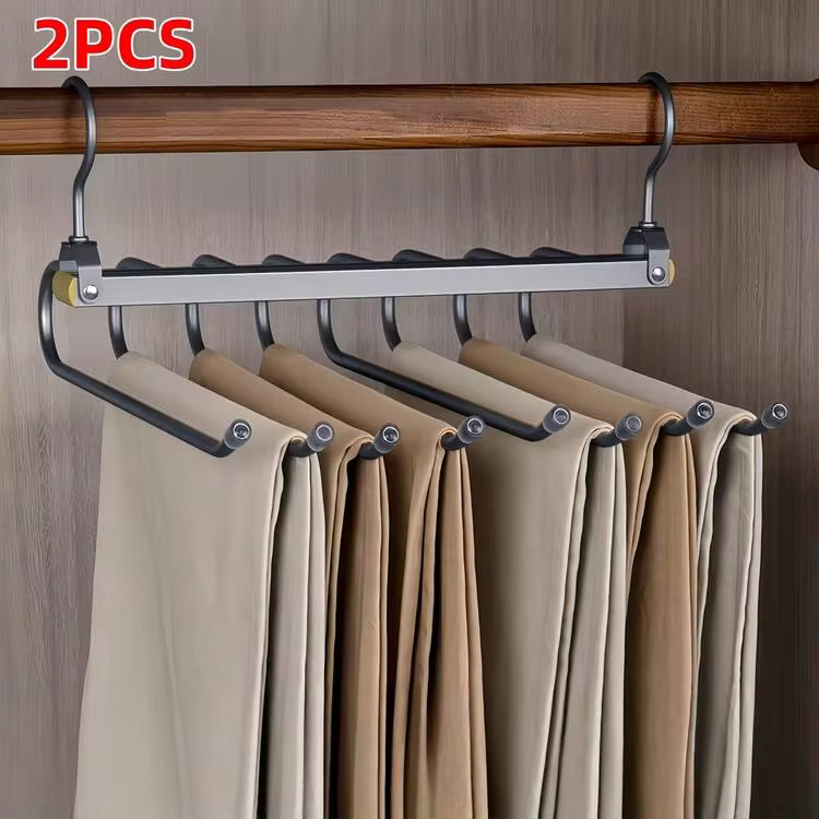 6-In-1 Rotating Folding Pant Rack - Multifunctional Pant Hanger Saves Space, Non-Slip Design, Suitable For Hotel, Home And Travel - Durable, Compact, Easy To Use - Multicolor - View 21