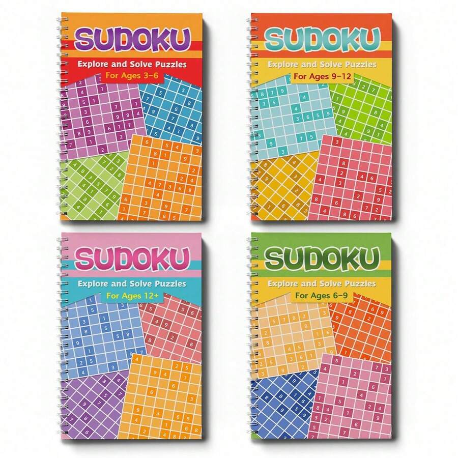 Buku Latihan Sudoku untuk Anak-Anak, Teka-Teki Angka Penalaran Logis, Buku Kerja Tunggal, Pilih Level 3-6 6-9 9-12 12+ - Buku Sudoku - View 1