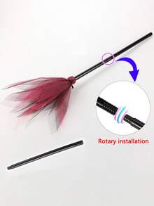 1pc Halloween Witch Broom DIY Magic Broom Cosplay Prop Suitable For Halloween, Theme Party, Costume Party, Stage Performance - Multicolor - View 12