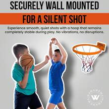 The Official Silent Basketball Hoop – Wall-Mounted Indoor Basketball Hoop For Bedroom, Apartment Shooting Practice & Skill Training – Adhesive Or Screw Install - D - View 3