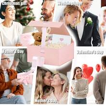 9.5" X 7.1" X 4.3" Medium Gift Box With Lid, Suitable For Mother's Day, Birthday, Wedding, Bridal Party, Graduation, Bridesmaid Gifts And Various Occasions - View 8