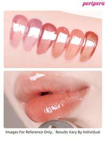 Peripera 2.4 G MOOD GLOWY TINT KEY 化妝品吊飾液體唇釉棒,豐盈果凍光澤感,透亮顯色,不乾澀長效持色唇彩鑰匙圈,可穿戴美妝配件,可用作包包掛飾,韓系美妝 - 01 Peach BongBong - 查看 8