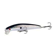 8pcs Floating Minnow Lures With Built-In Rattles, Short Lip, 9.5cm/8.5g Bionic White Striped Bait For Bass And Amur Carp, Outdoor Fishing Supplies - Multicolor - View 4