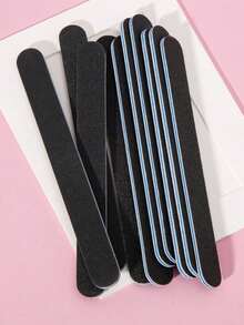 10/5/1pc Nail File Set 100/180 Grit Sandpaper Nail File Professional Nail File And Polishing Block Set Professional Gel Nail File Black Nail Polishing File Set - Multicolor - View 4