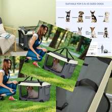 70cm Foldable Pet Carrier, With Cushion, For Small Dogs And Cats - Grey - T0001-01-745 - View 3