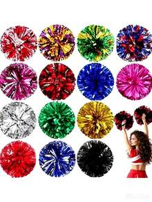 2 Packs Football/Basketball Cheerleading Handballs, Four-Finger Metal Series Football Handballs, Square Dance Game Props, Dance And Cheerleading Props, Suitable For Outdoor Sports Team Performance Handballs, Football World Cup Cheering Wristbands - Multicolor - View 6