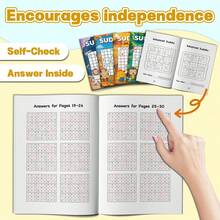 Age-Level Sudoku Book For Children, Number Puzzle Brain Workout, One Game Per Page, Select 3-6 6-9 9-12 12+ - Logic and Thinking Sudoku - 24 - View 7