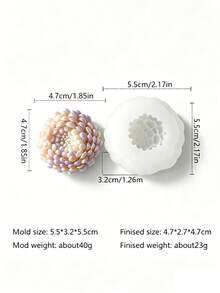 1pc Chrysanthemum & Lotus Silicone Mold Scented Candle Making Mould For DIY Gypsum Soap Epoxy Resin Clay Irregular Desktop Hanging Ornament Silicone Mold Valentine's Day Mother's Day Thanksgiving - A - View 9