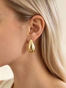 6-18PCS Gold Fashion Elegant Casual Women's Earrings Set, Includes Pearl Studs, Flower, Water Drop, Wave Geometric Design, Suitable For Daily Commute, Date, Vacation, Everyday Versatile, Unique Non-Clashing Style - Gold - View 10