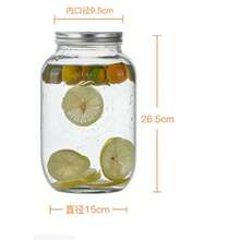 Iron Frame Glass Juice Jar Bar 4L Large Capacity Spiced Wine Barrel Container Fruit Tea Cold Water Barrel Whiskey - View 8