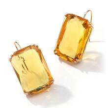 1 Pair Exaggerated Fashion Minimalist Colorful Rhinestone Square Popular Ear Hook Earrings For Women - Earring - View 12