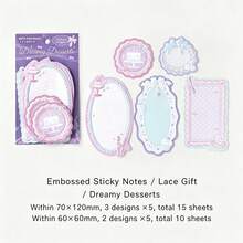 Lembar Memo Timbul – Seri "Lace Tribute": Desain Segar dan Feminin dengan Pola Renda yang Halus - Satu-Ukuran - View 13