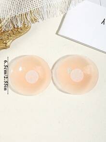 2/8/12/16/22件組 女款夏季矽膠禮盒套裝 防滑防凸隱形胸墊 乳貼 無肩帶黏貼式胸罩 無痕隱形內衣 適合婚禮、職場穿著、洋裝、泳衣、比基尼、晚禮服，可水洗重複使用 - 杏色 - 查看 3