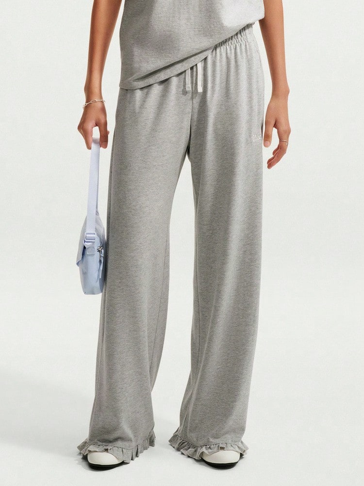 Nike Women's AS W NSW MR PANT WIDE Knit Sports Pants IW1386-050 - Grey - View 1