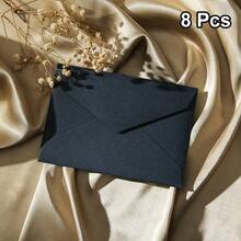8Pcs Upgraded Thickened Linen Textured Envelopes, 6.34 X 4.41 Inch Large Capacity Mailing Envelopes For Postcard Letter Greeting Card Invitation Bill Sticker Storage, No Seal Stickers - 8Pcs - View 16