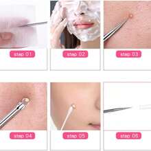 Set de 4 piezas de agujas para eliminar puntos negros y acné, herramienta de limpieza de poros faciales, removedor de puntos negros, producto de belleza, cuidado de la piel, spa, autocuidado, herramienta de cuidado de la piel, cuidado facial, suministros de esteticista, piel, limpiador, cuidado facial - Multicolor - Ver 6