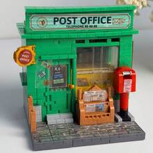 820/850 PCS Miniature House Building Blocks, Post Office House Bookstore Architectural Decor, ABS Material MINI Particle Blocks, Stress Relief Assembly Blocks Set, Birthday Gift For Men And Women, Various Holiday Collection Gift - Multicolor - View 6