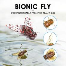 50pcs Realistic Fly Shaped Soft Fishing Lures, Slow Sinking Lure For Boat And Shore Fishing - Multicolor - View 4