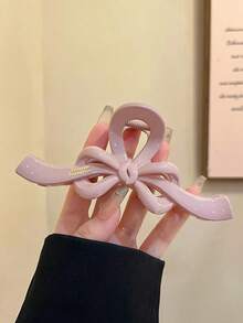 1件大號13cm磨砂霧面女用髮夾，適合日常使用 - 粉色 - 查看 4