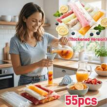 10/50/100/200pcs DIY Transparent Ice Bags, For Crushed Ice And Ice Cream Preservation, Popsicle Bags, Suitable For Home Ice Making, Gift Bags, Parties, Kitchen Use - Multicolor - View 10