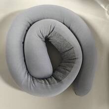 1 Pc Bendable Spiral Memory Foam Neck Pillow, Soft For Home And Travel Use - Multicolor - View 8