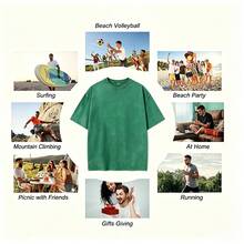 100% Cotton Geographic Inspired Dragonfly Graphic Baby T Shirt For Men And Women |  Exquisite Design |  Loose And Comfortable | Shirts Y2k - 水洗綠色 - 查看 3